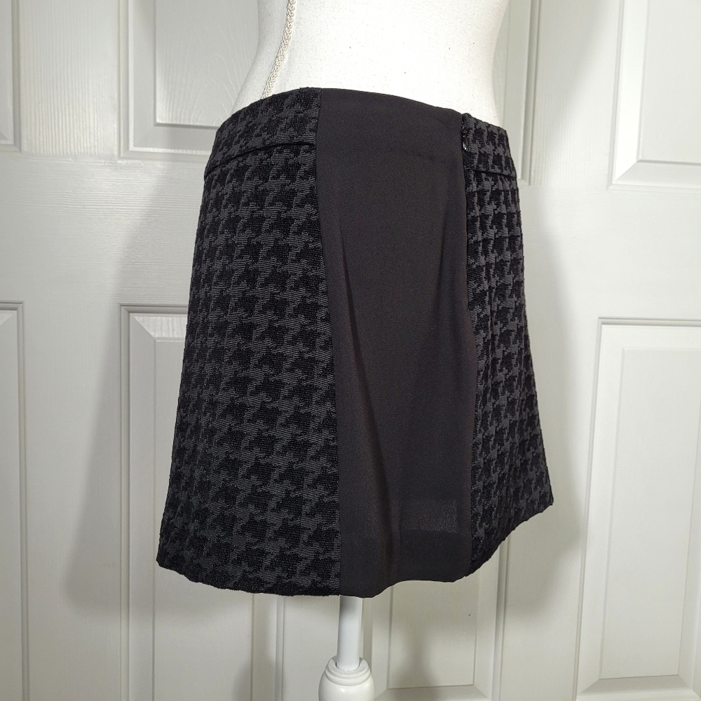 New Black Houndstooth Mini Skirt by RACHEL Rachel Roy Size 8 - Picture 7 of 14